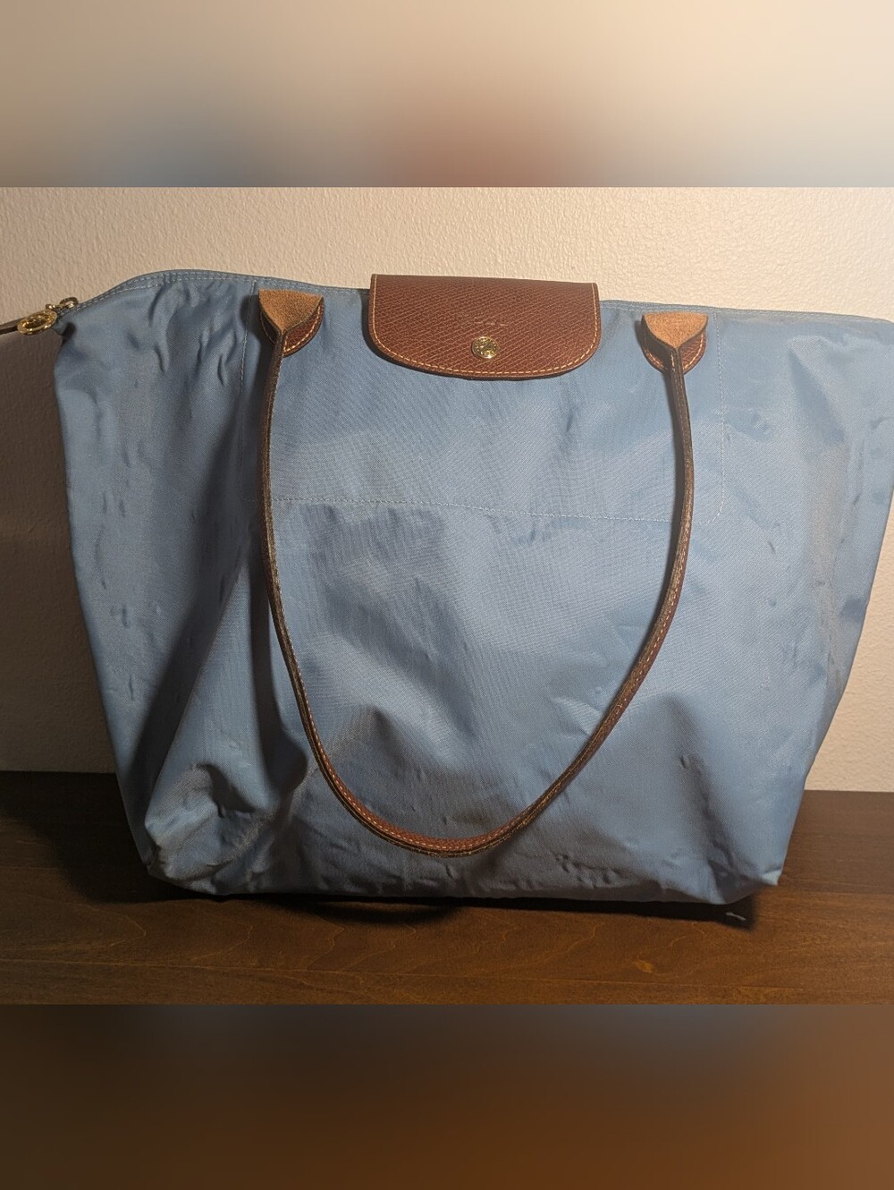 Longchamp Le Pliage Large Tote Bag Light Blue – Restoration Project / Salvage
